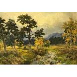 Benjamin John Ottewell (1847-1937) "October in Glen Beg" Watercolour, signed to lower right, 50cm