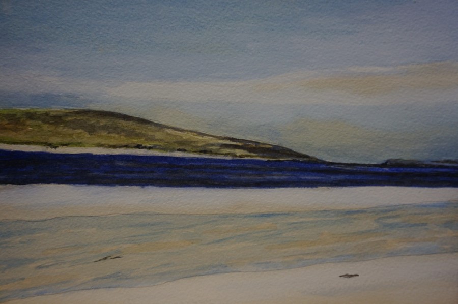 J.R. Somerville (Scottish) "Scenes of Barra" Five Unframed Watercolours, three signed, 25cm x 30. - Image 5 of 6