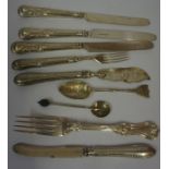 A Quantity of Various Silver Flatware, to include butter knives, spoons, forks etc, approximately 20