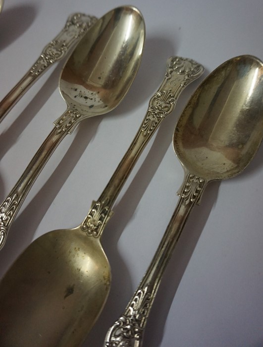 A Part Suite of Victorian Silver Kings Pattern Cutlery, Hallmarks for George Jamieson, London - Image 2 of 3