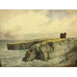 William Woollard (Scottish fl 1883-1908) "Wick Castle Caithness" Watercolour, signed to lower