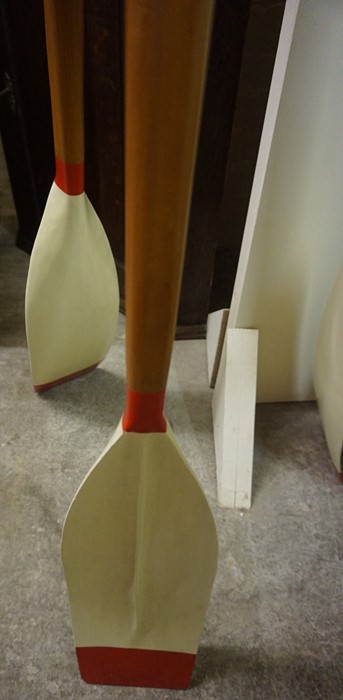 A Novelty Hat & Coat Stand, Modelled as three rowing oars, 205cm high - Image 3 of 3