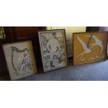 Margaret Somerville D.A (Scottish Sculpt) Six Framed Shell Panels, of various sizes, (6)