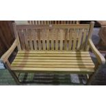 A Brand New Teak 4ft Garden Bench, 91cm high, 130cm wide