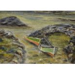 J.R. Somerville (Scottish) "Scenes of Barra" Five Unframed Watercolours, three signed, 25cm x 30.