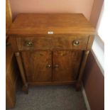 A French Style Mahogany Cupboard Chest, circa late 19th /early 20th century, Having a drawer above