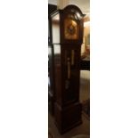 A Grandmother Clock by Bravingtons Ltd of London, Having a brass dial with subsidiary seconds