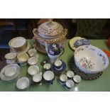 A Mixed Lot of Victorian and Later Pottery and China, To include a Victorian pottery tureen on