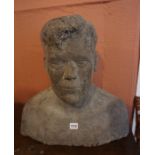 Maragaret Somerville D.A (Scottish Sculpt) A Large Concrete Bust of a Male, 44cm high, The following