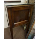 A Vintage Mahogany Pot Cupboard, Having a panelled door, 73cm high, 44cm wide, 44cm deep