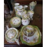 A Paragon Part China Tea Set, 31 pieces, also with a Plant Tuscan spiders web pattern 14 piece