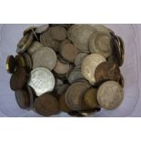 A Quantity of Victorian and Later Coinage, to include two Victorian silver half crowns, 15 1920s