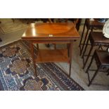 A Mahogany and Satinwood Inlaid Card Table, circa early 20th century, the swivel fold over top,
