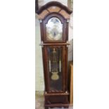 A Reproduction Grandmother Clock, Having a celestial style dial, 181cm high