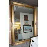 A Large Victorian Style Gilt Framed Mirror, 216cm high, 152cm wide