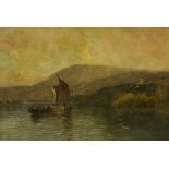 After Sam Bough (1822-1878) "Navy Boats" Oil on Canvas, signed to lower left, 32cm x 51cm, framed