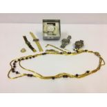A Mixed Lot of Costume Jewellery and Watches, to include a bead necklace and Gents wristwatches