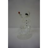 A Swarovski Crystal Figure of a Jester, 14cm high, with box and outer sleeve