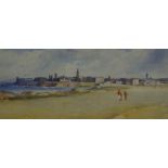 "St Monans Harbour" Watercolour, 25cm x 37cm, framed, also with a Scottish harbour scene watercolour