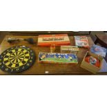 A Mixed Lot of Vintage Games, to include a battery powered flying saucer, boxed, the Beatles jigsaw,