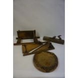 A Quantity of Antique Bread Cutters, also to include a woodworking plane