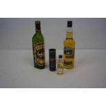 A Mixed Lot of Whisky, to include a bottle of Glenfiddich 8 years old, circa 1970s, tubed, also with