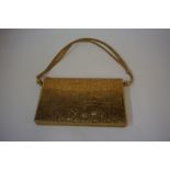 A Crocodile Skin Handbag, with carry handle, 19cm high, 30cm wide