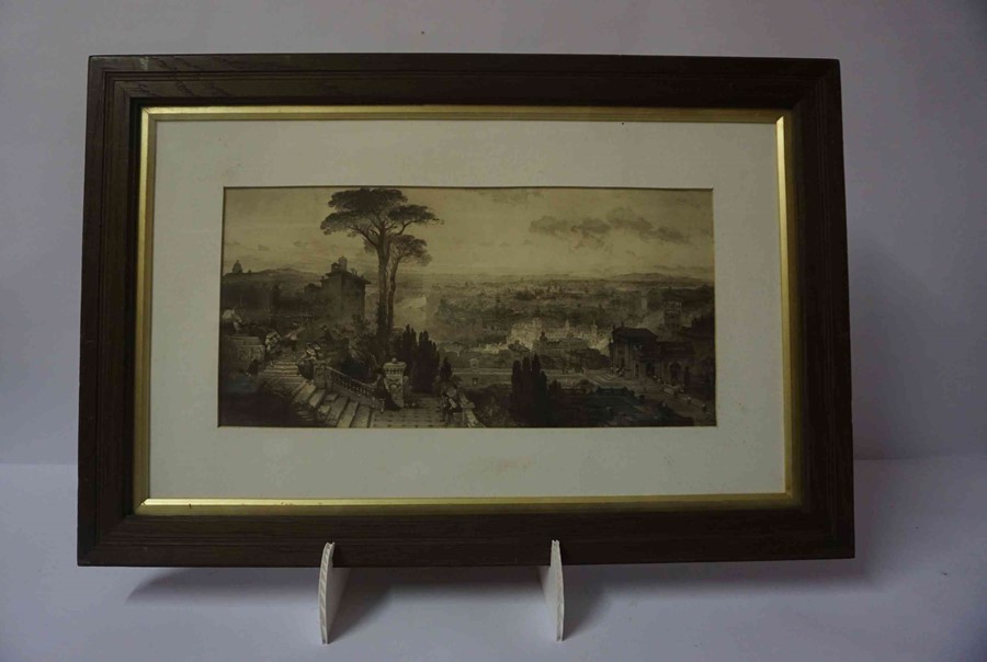 Alex Cowan & Son "City Landscape Scene" Sepia Watercolour, Possibly of Edinburgh, signed to lower - Image 2 of 4