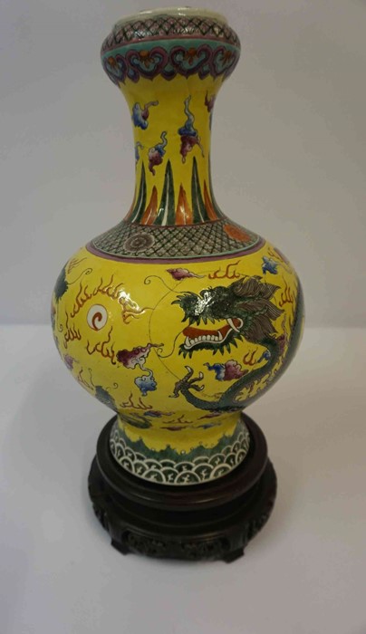 A Chinese Yellow Famille Rose Double Gourd Vase, Qing Dynasty (Tungchi period 1862) Decorated with - Image 2 of 45