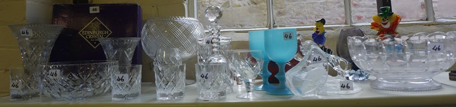 A Quantity of Crystal and Glass Wares, to include Edinburgh crystal, Murano clown figure, studio - Image 2 of 4