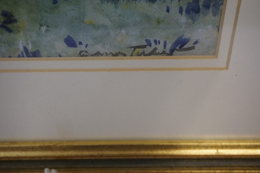 Henderson Tarbet "Country River Scene" Watercolour, signed lower right, 24cm x 34cm, framed - Image 2 of 2