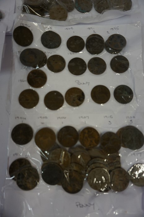 A Large Quantity of 19th century and 20th century Coinage, to include eight pennies circa 1860s,