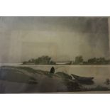 Leo Frank "River Scenes" Prints, Signed in pencil lower right, 22cm x 31.5cm, framed, (2)