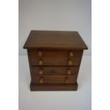 Victorian Mahogany Apprentice Collectors Chest, Modelled as a chest of drawers, having five