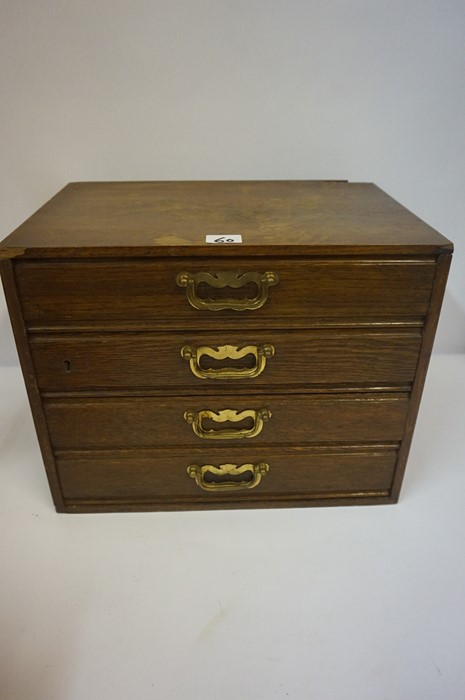 A Mixed Lot of Wood Items, to include a walnut tea caddy, four drawer collectors chest, also with - Image 3 of 10