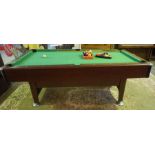 7ft Pool Table, with balls and cues, 85cm high