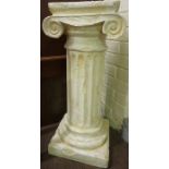 Painted Corinthian Style Column Pedestal, (20th century) 84cm high, 36cm wide