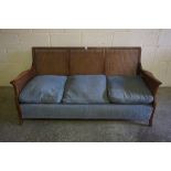 A Vintage Bergere Settee, 74cm high, 165cm wide