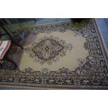 Floral Decorated Rug, on a brown ground, 261cm x 130cm