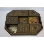 Japanese Export Lacquered Work Box with Contents, Probably Meiji period, the box is decorated with