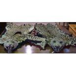 A Taxidermy Leopard Head Skin Rug and Shawl, (Panthera Pardus) pre 1947, (exempt from cites)