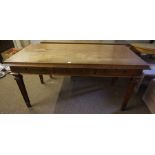 A Pair of Mahogany Library Tables, circa 19th century, Stamped to inside of drawer for Gillows of