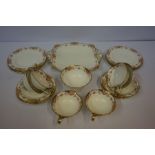 Cauldon Porcelain Six Piece Tea Set, Having gilded decoration to rim, (20)
