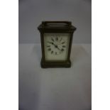 Brass Cased Carriage Clock, Retailed by Morgan Ltd Newcastle, circa early 20th century, 10cm high,