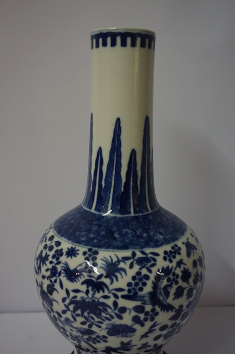 Chinese Blue and White Vase, (Qing Dynasty) With six character marks for Kangxi to underside, Having - Image 3 of 18