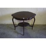 Edwardian Stained Wood Occasional Table, 70cm high, 75cm wide