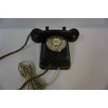 Bakelite Wall Mounting Telephone, circa 1920s-30s, number for Rugby 860 864, 13cm high