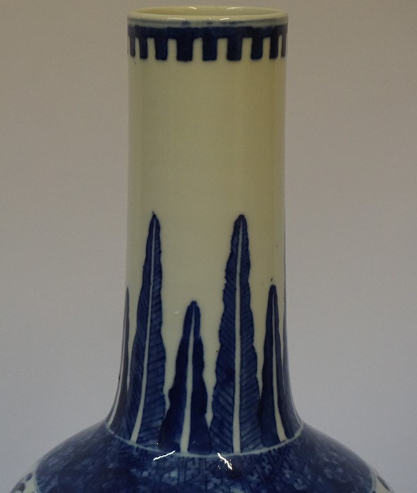 Chinese Blue and White Vase, (Qing Dynasty) With six character marks for Kangxi to underside, Having - Image 10 of 18