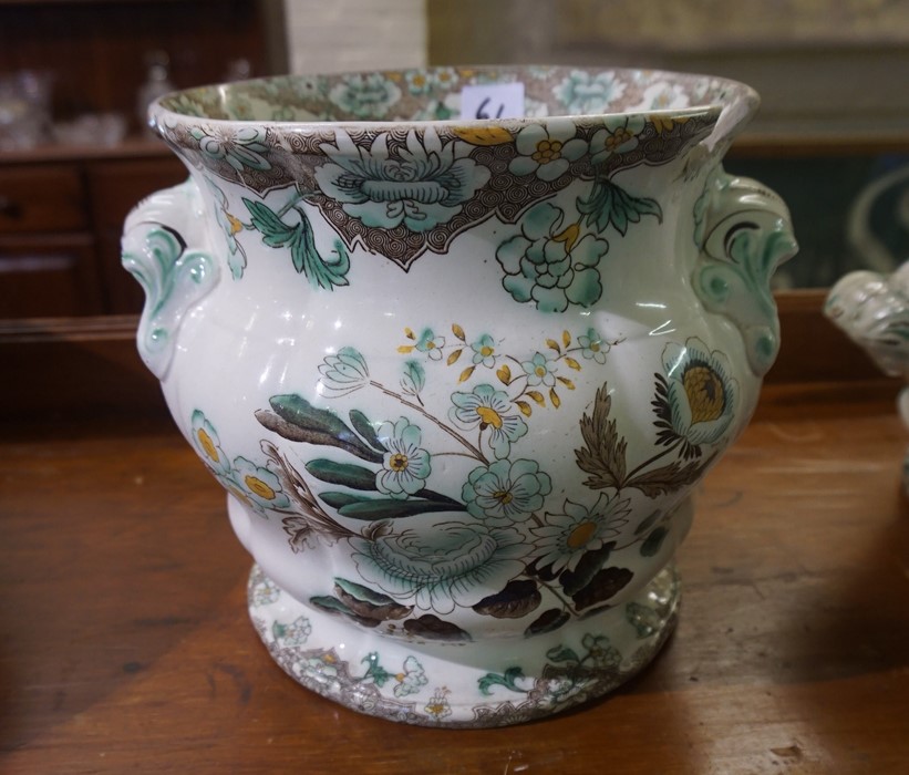 Three Pieces of Pottery Toilet Wares by Leighton, Comprising of ewer, basin and slop pail, also with - Image 4 of 6