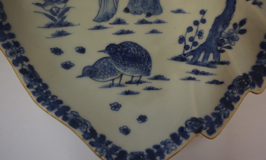 Chinese Blue and White Pottery Serving Dish, (Qing Dynasty) Decorated with panels of figures, - Image 9 of 16